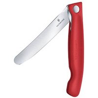 VICTORINOX Frühstücksmesser Swiss Classic silber, rot glatt, Klinge: 11,0 cm von Victorinox