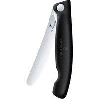 VICTORINOX Gemüsemesser Swiss Classic silber, schwarz glatt, Klinge: 11,0 cm von Victorinox