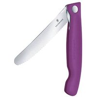 VICTORINOX Gemüsemesser Swiss Classic silber, violett glatt, Klinge: 11,0 cm von Victorinox