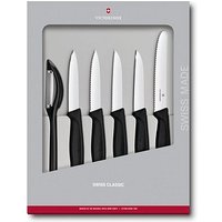 VICTORINOX Küchenmesser + Sparschäler Swiss Classic silber, schwarz, 1 Set von Victorinox