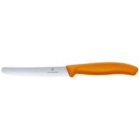 VICTORINOX Gemüsemesser Swiss Classic silber, orange glatt, Klinge: 11,0 cm von Victorinox