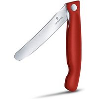 VICTORINOX Gemüsemesser Swiss Classic silber, rot glatt, Klinge: 11,0 cm von Victorinox