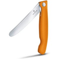 VICTORINOX Gemüsemesser Swiss Classic silber, orange glatt, Klinge: 11,0 cm von Victorinox