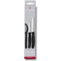 VICTORINOX Gemüsemesser Swiss Classic silber, schwarz glatt von Victorinox