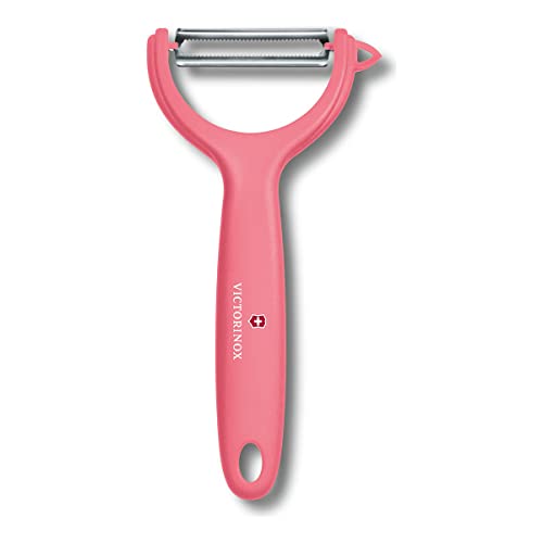 Victorinox, 7.6079.12, Kitchen Utensils, Tomaten- und Kiwischäler, Extra scharfe Klinge, mit Zackenschliff, zweischneidig, robuster Kunststoff-Griff, Hellrot, Made in Switzerland, Spülmaschinengeeignet von Victorinox