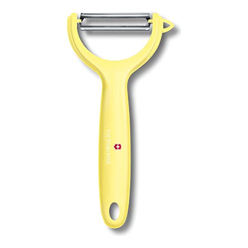 Victorinox, 7.6079.82, Kitchen Utensils, Tomaten- und Kiwischäler, Extra scharfe Klinge, mit Zackenschliff, zweischneidig, robuster Kunststoff-Griff, Hellgelb, Made in Switzerland, Spülmaschinengeeignet von Victorinox