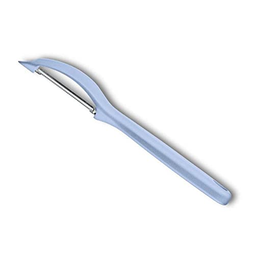 Victorinox, 7.6075.22, Kitchen Utensils, Universalschäler, Extra scharfe Klinge, Mikrozahnung, robuster Kunststoff-Griff, Hellblau, Made in Switzerland, Spülmaschinengeeignet von Victorinox