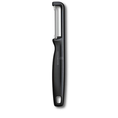 Victorinox Sparschäler "Iota", Schäler für Gemüse, Obst, Gerader Schliff, Zweischneidig, Extra Scharf, Swiss Made, schwarz Victorinox Sparschäler "Iota", Schäler für Gemüse, Obst, Gerader Schliff, Zweischneidig, Extra Scharf, Swiss Made, schwarz von Victorinox