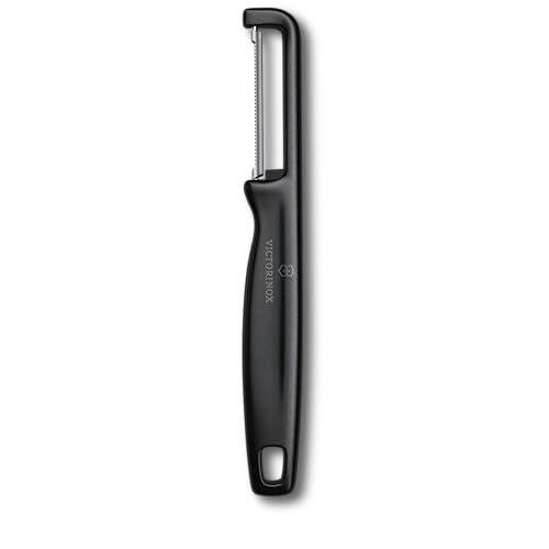 Victorinox Sparschäler "Iota", Schäler für Gemüse, Obst, Zackenschliff, Zweischneidig, Extra Scharf, Swiss Made, schwarz Victorinox Sparschäler "Iota", Schäler für Gemüse, Obst, Zackenschliff, Zweischneidig, Extra Scharf, Swiss Made, schwarz von Victorinox