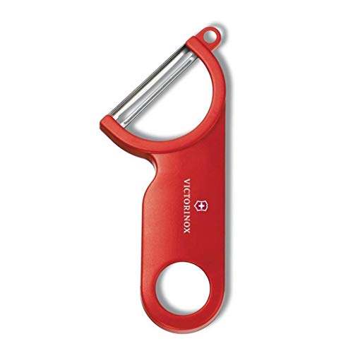 Victorinox Sparschäler mit Ausstecher, für Obst und Gemüse, Pendelklinge, Extra Scharf, Ergonomischer Griff, rot Victorinox Sparschäler mit Ausstecher, für Obst und Gemüse, Pendelklinge, Extra Scharf, Ergonomischer Griff, rot von Victorinox