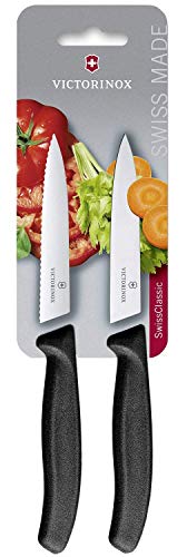 Victorinox Swiss Classic, Tomaten- und Gemüsemesser-Set, 2teilig, Extra Scharfe Klinge, Kunststoffgriff, Rostfreier Stahl, Swiss Made, Schwarz Victorinox Swiss Classic, Tomaten- und Gemüsemesser-Set, 2teilig, Extra Scharfe Klinge, Kunststoffgriff, Rostfreier Stahl, Swiss Made, Schwarz von Victorinox