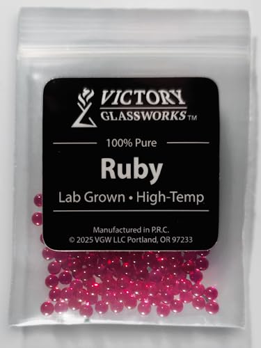 Rubinperlen, 3 mm, ca. 240 Stück von Victory Glassworks