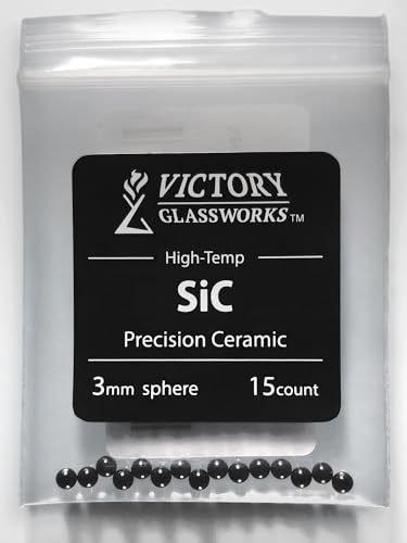 SiC-Perlen, 3 mm, 15 Stück. Hochtemperatur-Keramikperlen. von Victory Glassworks