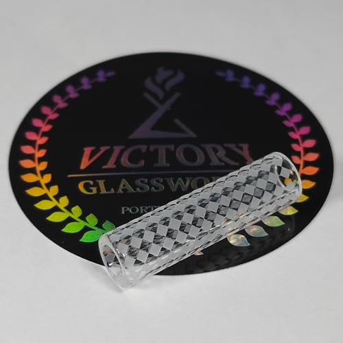 Victory Glassworks Quarz-Säulen mit Oberflächenverbesserungen, Schachbrett und andere spezielle Muster (5 x 8 x 30 mm Schachbrett, hohle Säule) von Victory Glassworks