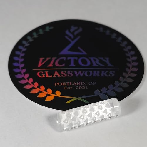 Victory Glassworks Quarzsäulen mit Oberflächenverbesserungen, Schachbrett und andere spezielle Muster (6 x 20 mm Diamant – solide Säule) von Victory Glassworks