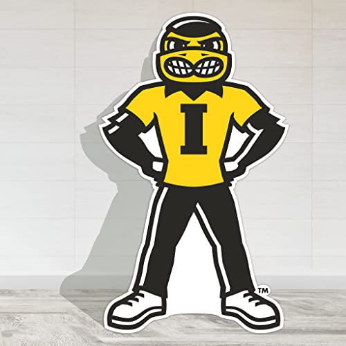 VictoryStore Kunststoff Standup, Lebensgröße 56 Zoll, Herky Iowa Hawkeyes Maskottchen, Heckklappe mit Herky, wasserdichter Wellkunststoff, Staffelei inklusive von VictoryStore