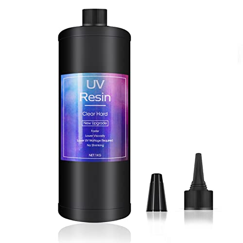 1kg klares UV-Harz harte Art neue Formel 1 Minute ultraviolettes Solar-schnellhärtender Epoxidharz-Kleber für Formen/Schmuckanhänger Ohrringe Armbänder herstellen/DIY-Kunsthandwerk, Großpackung 1kg klares UV-Harz harte Art neue Formel 1 Minute ultraviolettes Solar-schnellhärtender Epoxidharz-Kleber für Formen/Schmuckanhänger Ohrringe Armbänder herstellen/DIY-Kunsthandwerk, Großpackung von VidaRosa