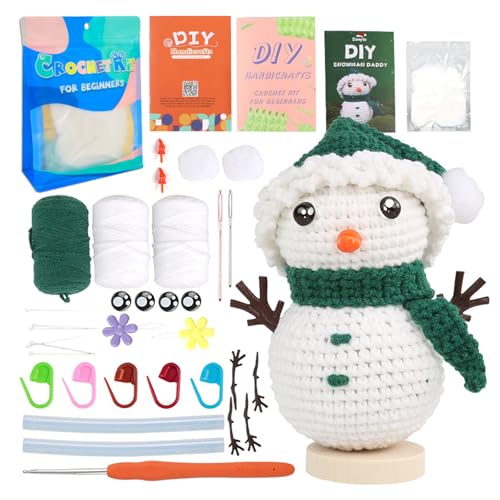 Vidillo Häkelset für Anfänger Schneemann Häkelnadel Set Häkel-Starterset Fleshiness Anfänger Häkeln Strickset Häkeln Starter Pack DIY mit Häkelnadel,Garn,Anleitung,Video-Tutorial Erwachsene (Rot) Vidillo Häkelset für Anfänger Schneemann Häkelnadel Set Häkel-Starterset Fleshiness Anfänger Häkeln Strickset Häkeln Starter Pack DIY mit Häkelnadel,Garn,Anleitung,Video-Tutorial Erwachsene (Rot) von Vidillo