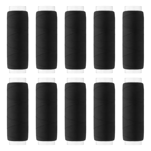 10 Stück schwarzes Nähgarn-Set mit Sticknadeln, starker Baumwollfaden für Handnähen und Maschinengebrauch, ideal für die Reparatur von Jeans, Kleidung, Vorhängen, DIY Handwerk, Zubehör und allen von Vidsmow