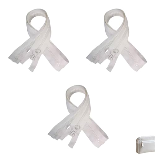3 Stück 30 cm Teilbare Kunststoff Reißverschlüsse in Weiß Robuste Jackenreißverschlüsse zum Einnähen für Kleidung, Mäntel, Taschen, Heimtextilien, DIY Nähprojekte und Handarbeitszubehör 3 Stück 30 cm Teilbare Kunststoff Reißverschlüsse in Weiß Robuste Jackenreißverschlüsse zum Einnähen für Kleidung, Mäntel, Taschen, Heimtextilien, DIY Nähprojekte und Handarbeitszubehör von Vidsmow