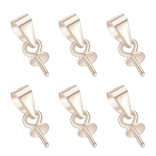6 Stück Sterling Silber 925 Schmuck Anhänger Ösen, Kettenverschluss Anhängeröse Kettenanhänger Armband, Halskette, Bastelbedarf, Rostbeständig und Langlebig 6 Stück Sterling Silber 925 Schmuck Anhänger Ösen, Kettenverschluss Anhängeröse Kettenanhänger Armband, Halskette, Bastelbedarf, Rostbeständig und Langlebig von Vidsmow