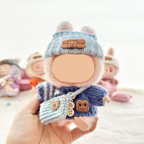 LBB Puppen Kleidung,Mini Kuscheltier Kleidung,Kleidung, Hüte, Accessoires,für 17 cm große LBB Puppe (Blue) von Viechoes