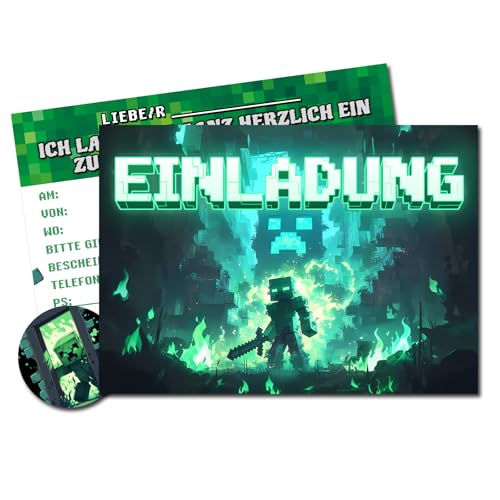 Vielucks 15 x Gaming Einladungskarten - DIN A6, Einladungskarten Kindergeburtstag Junge Mädchen, Gamer Party Karten Geburtstagseinladungen,Thema Partyspiel Gaming Konsolen Zocker Party deko Vielucks 15 x Gaming Einladungskarten - DIN A6, Einladungskarten Kindergeburtstag Junge Mädchen, Gamer Party Karten Geburtstagseinladungen,Thema Partyspiel Gaming Konsolen Zocker Party deko von Vielucks