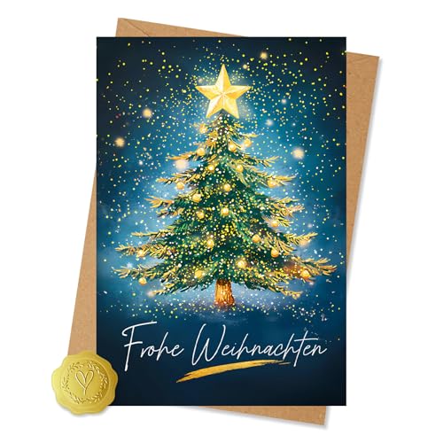 Vielucks 6 x Weihnachtskarten Geschenkset inkl. Umschlag und Aufkleber, Klappkarten mit Weihnachtsbaum-Motiv, Weihnachtskarte Dankeskarten, Schön Weihnachtskarten mit Umschlag Set Weihnachtsgrüße Vielucks 6 x Weihnachtskarten Geschenkset inkl. Umschlag und Aufkleber, Klappkarten mit Weihnachtsbaum-Motiv, Weihnachtskarte Dankeskarten, Schön Weihnachtskarten mit Umschlag Set Weihnachtsgrüße von Vielucks