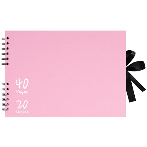 Vienrose 29x21,5 cm Scrapbook Fotoalbum zum Selbstgestalten, DIY Fotoalbum mit 40 Seiten Schwarzem Kraftpapier, Fotobuch zum Einkleben, Album für Paare, Babys, Hochzeiten und Familie, Rosa Vienrose 29x21,5 cm Scrapbook Fotoalbum zum Selbstgestalten, DIY Fotoalbum mit 40 Seiten Schwarzem Kraftpapier, Fotobuch zum Einkleben, Album für Paare, Babys, Hochzeiten und Familie, Rosa von Vienrose