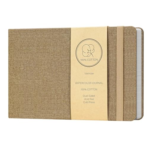 Vienrose Aquarelljournale, Skizzenbücher, Baumwollpapier, Kaltpressung, Aquarelljournale Notizbuch, Geeignet Für Techniken Und Mischtechniken 21×14 cm 1 Packung Braun Vienrose Aquarelljournale, Skizzenbücher, Baumwollpapier, Kaltpressung, Aquarelljournale Notizbuch, Geeignet Für Techniken Und Mischtechniken 21×14 cm 1 Packung Braun von Vienrose