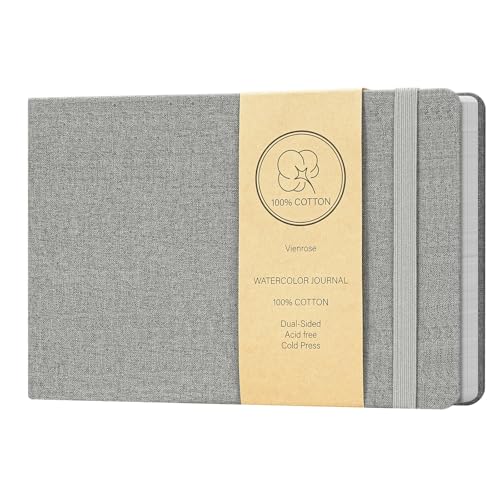 Vienrose Aquarelljournale, Skizzenbücher, Baumwollpapier, Kaltpressung, Aquarelljournale Notizbuch, Geeignet Für Techniken Und Mischtechniken 21×14 cm 1 Packung Grau Vienrose Aquarelljournale, Skizzenbücher, Baumwollpapier, Kaltpressung, Aquarelljournale Notizbuch, Geeignet Für Techniken Und Mischtechniken 21×14 cm 1 Packung Grau von Vienrose