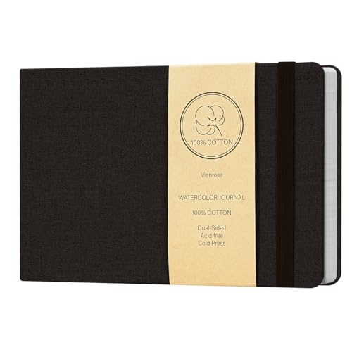 Vienrose Aquarelljournale, Skizzenbücher, Baumwollpapier, Kaltpressung, Aquarelljournale Notizbuch, Geeignet Für Techniken Und Mischtechniken 21×14 cm 1 Packung Schwarz Vienrose Aquarelljournale, Skizzenbücher, Baumwollpapier, Kaltpressung, Aquarelljournale Notizbuch, Geeignet Für Techniken Und Mischtechniken 21×14 cm 1 Packung Schwarz von Vienrose