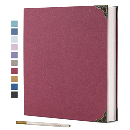 Vienrose Fotoalbum Selbstklebend 40 Seiten Hardcover mit DIY Scrapbooking Kit 3 Ringe Papier Scrapbook für Liebhaber Freunde Kinder Jahrestag Hochzeit Geschenk von Vienrose