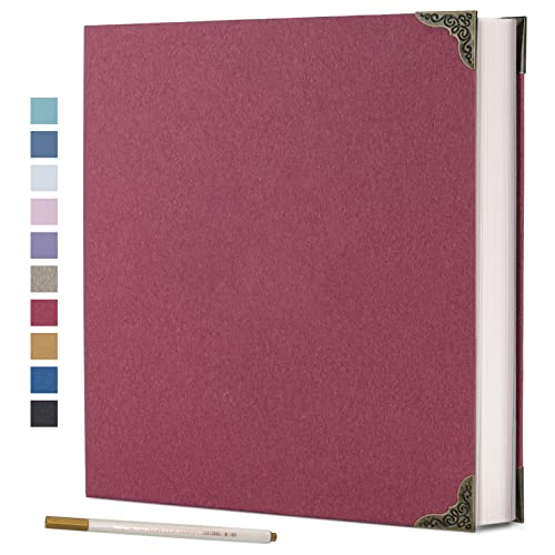 Vienrose Fotoalbum Selbstklebend 40 Seiten Hardcover mit DIY Scrapbooking Kit 3 Ringe Papier Scrapbook für Liebhaber Freunde Kinder Jahrestag Hochzeit Geschenk von Vienrose