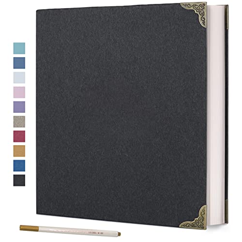 Vienrose Fotoalbum Selbstklebend 60 Seiten Hardcover mit DIY Scrapbooking Kit 3 Ringe Papier Scrapbook für Liebhaber Freunde Kinder Jahrestag Hochzeit Geschenk von Vienrose