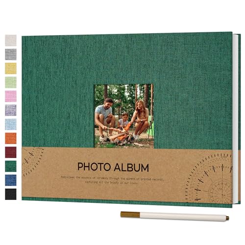 Vienrose Fotoalbum Selbstklebend Einkleben 10x15 Klein Leinen Photo Album mit 40 Weißen Seiten, Hochzeit Jahrestag Geburtstag Fotoalben mit Einem Kugelschreiber, 21,5x30cm, Dunkelgrün Vienrose Fotoalbum Selbstklebend Einkleben 10x15 Klein Leinen Photo Album mit 40 Weißen Seiten, Hochzeit Jahrestag Geburtstag Fotoalben mit Einem Kugelschreiber, 21,5x30cm, Dunkelgrün von Vienrose