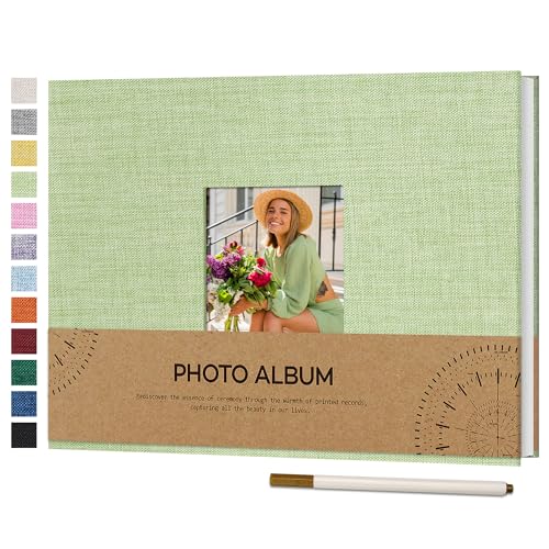 Vienrose Fotoalbum Selbstklebend Einkleben 10x15 Klein Leinen Photo Album mit 40 Weißen Seiten, Hochzeit Jahrestag Geburtstag Fotoalben mit Einem Kugelschreiber, 21,5x30cm, Grasgrün Vienrose Fotoalbum Selbstklebend Einkleben 10x15 Klein Leinen Photo Album mit 40 Weißen Seiten, Hochzeit Jahrestag Geburtstag Fotoalben mit Einem Kugelschreiber, 21,5x30cm, Grasgrün von Vienrose