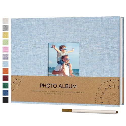 Vienrose Fotoalbum Selbstklebend Einkleben 10x15 Klein Leinen Photo Album mit 40 Weißen Seiten, Hochzeit Jahrestag Geburtstag Fotoalben mit Einem Kugelschreiber, 21,5x30cm, Himmelblau Vienrose Fotoalbum Selbstklebend Einkleben 10x15 Klein Leinen Photo Album mit 40 Weißen Seiten, Hochzeit Jahrestag Geburtstag Fotoalben mit Einem Kugelschreiber, 21,5x30cm, Himmelblau von Vienrose