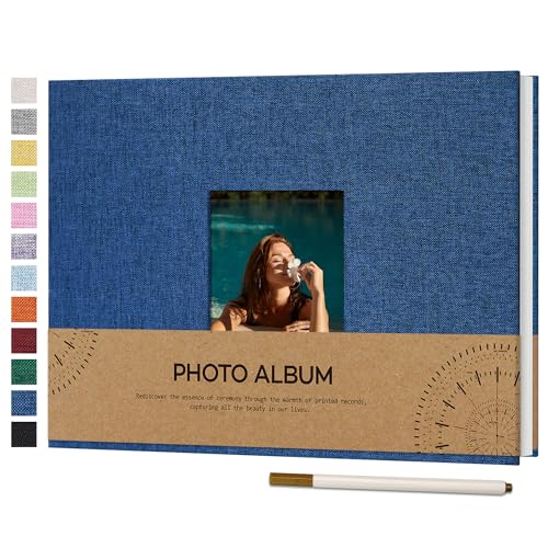 Vienrose Fotoalbum Selbstklebend Einkleben 10x15 Klein Leinen Photo Album mit 40 Weißen Seiten, Hochzeit Jahrestag Geburtstag Fotoalben mit Einem Kugelschreiber, 21,5x30cm, Marineblau Vienrose Fotoalbum Selbstklebend Einkleben 10x15 Klein Leinen Photo Album mit 40 Weißen Seiten, Hochzeit Jahrestag Geburtstag Fotoalben mit Einem Kugelschreiber, 21,5x30cm, Marineblau von Vienrose