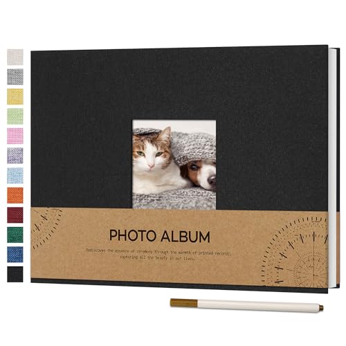 Vienrose Fotoalbum Selbstklebend Einkleben 10x15 Klein Leinen Photo Album mit 40 Weißen Seiten, Hochzeit Jahrestag Geburtstag Fotoalben mit Einem Kugelschreiber, 21,5x30cm, Schwarz Vienrose Fotoalbum Selbstklebend Einkleben 10x15 Klein Leinen Photo Album mit 40 Weißen Seiten, Hochzeit Jahrestag Geburtstag Fotoalben mit Einem Kugelschreiber, 21,5x30cm, Schwarz von Vienrose