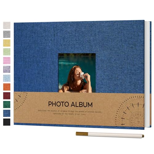 Vienrose Fotoalbum Selbstklebend Einkleben 10x15 Klein Leinen Photo Album mit 60 Weißen Seiten, Hochzeit Jahrestag Geburtstag Fotoalben mit Einem Kugelschreiber, 21,5x30cm, Marineblau Vienrose Fotoalbum Selbstklebend Einkleben 10x15 Klein Leinen Photo Album mit 60 Weißen Seiten, Hochzeit Jahrestag Geburtstag Fotoalben mit Einem Kugelschreiber, 21,5x30cm, Marineblau von Vienrose