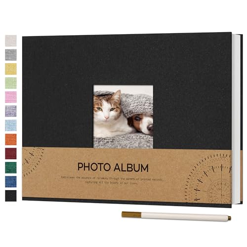 Vienrose Fotoalbum Selbstklebend Einkleben 10x15 Klein Leinen Photo Album mit 60 Weißen Seiten, Hochzeit Jahrestag Geburtstag Fotoalben mit Einem Kugelschreiber, 21,5x30cm, Schwarz Vienrose Fotoalbum Selbstklebend Einkleben 10x15 Klein Leinen Photo Album mit 60 Weißen Seiten, Hochzeit Jahrestag Geburtstag Fotoalben mit Einem Kugelschreiber, 21,5x30cm, Schwarz von Vienrose
