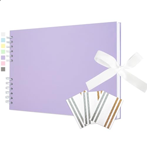 Vienrose Fotoalbum zum Selbstgestalten und Einkleben 21,5 x 29 cm, DIY Scrapbook Album mit 40 weißen Seiten, Spiralalbum für Baby, Hochzeit und Geburtstag, Flacher lila Vienrose Fotoalbum zum Selbstgestalten und Einkleben 21,5 x 29 cm, DIY Scrapbook Album mit 40 weißen Seiten, Spiralalbum für Baby, Hochzeit und Geburtstag, Flacher lila von Vienrose