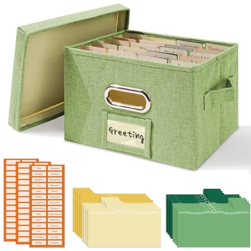 Vienrose Grußkarten-Organizer, Grußkarten-Aufbewahrungsbox, Grußkarten-Organizer-Box mit Trennwänden, Grußkartenhalter für die Aufbewahrung von Karten, Aufklebern, Fotos 1 Packung Grasgrün Vienrose Grußkarten-Organizer, Grußkarten-Aufbewahrungsbox, Grußkarten-Organizer-Box mit Trennwänden, Grußkartenhalter für die Aufbewahrung von Karten, Aufklebern, Fotos 1 Packung Grasgrün von Vienrose