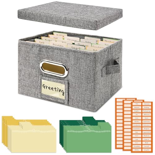 Vienrose Grußkarten-Organizer, Grußkarten-Aufbewahrungsbox, Grußkarten-Organizer-Box mit Trennwänden, Grußkartenhalter für die Aufbewahrung von Karten, Aufklebern, Fotos 1 Packung Grau Vienrose Grußkarten-Organizer, Grußkarten-Aufbewahrungsbox, Grußkarten-Organizer-Box mit Trennwänden, Grußkartenhalter für die Aufbewahrung von Karten, Aufklebern, Fotos 1 Packung Grau von Vienrose