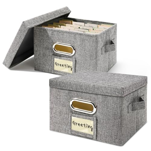 Vienrose Grußkarten-Organizer, Grußkarten-Aufbewahrungsbox, Grußkarten-Organizer-Box mit Trennwänden, Grußkartenhalter für die Aufbewahrung von Karten, Aufklebern, Fotos 2 Packungen Grau Vienrose Grußkarten-Organizer, Grußkarten-Aufbewahrungsbox, Grußkarten-Organizer-Box mit Trennwänden, Grußkartenhalter für die Aufbewahrung von Karten, Aufklebern, Fotos 2 Packungen Grau von Vienrose