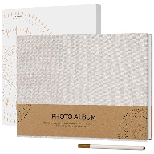 Vienrose Selbstklebend 10x15 Fotoalbum zum Selbstgestalten und Einkleben, Klein Leinen Fotobuch 40 weißen Seiten, Geburtstag Fotoalben mit Einem Kugelschreiber, 21,5x30cm, Beige Vienrose Selbstklebend 10x15 Fotoalbum zum Selbstgestalten und Einkleben, Klein Leinen Fotobuch 40 weißen Seiten, Geburtstag Fotoalben mit Einem Kugelschreiber, 21,5x30cm, Beige von Vienrose
