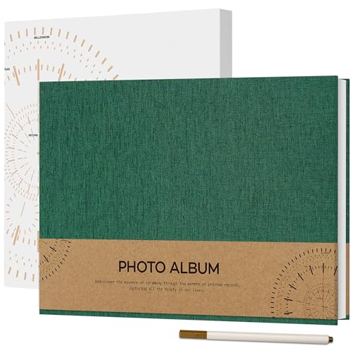 Vienrose Selbstklebend 10x15 Fotoalbum zum Selbstgestalten und Einkleben, Klein Leinen Fotobuch 40 weißen Seiten, Geburtstag Fotoalben mit Einem Kugelschreiber, 21,5x30cm, Dunkelgrün Vienrose Selbstklebend 10x15 Fotoalbum zum Selbstgestalten und Einkleben, Klein Leinen Fotobuch 40 weißen Seiten, Geburtstag Fotoalben mit Einem Kugelschreiber, 21,5x30cm, Dunkelgrün von Vienrose
