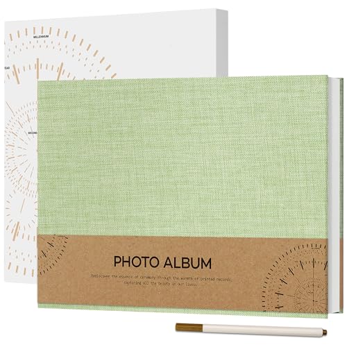 Vienrose Selbstklebend 10x15 Fotoalbum zum Selbstgestalten und Einkleben, Klein Leinen Fotobuch 60 weißen Seiten, Jahrestag Fotoalben mit Einem Kugelschreiber, 21,5x30cm, Grasgrün Vienrose Selbstklebend 10x15 Fotoalbum zum Selbstgestalten und Einkleben, Klein Leinen Fotobuch 60 weißen Seiten, Jahrestag Fotoalben mit Einem Kugelschreiber, 21,5x30cm, Grasgrün von Vienrose
