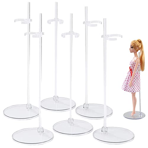 Kunststoff-Puppenständer, 6 Stücke Transparenter Puppenständerhalter für Puppen, Puppen Ständerhalter, Verstellbare Stützenhalterung, Ständeranzeigenmodellunterstützung für Puppen und Modelle von Vientiane